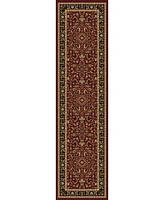 Closeout! Km Home 1318/1533/Burgundy Navelli Red 2'2" x 8' Runner Rug