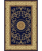 Closeout! Km Home 1419/1342/Navy Navelli Blue 7'9" x 9'6" Area Rug