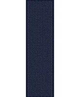 Closeout! Km Home 782/1314/Navy Pesaro Blue 2'2" x 7'7" Runner Rug