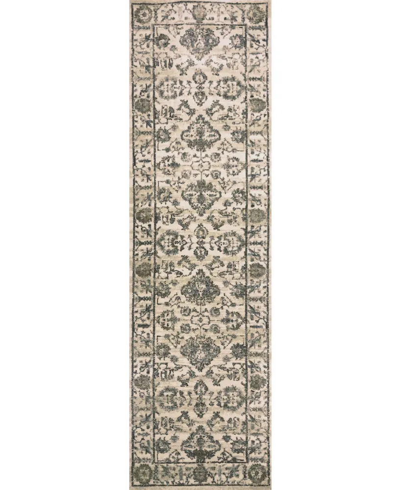 Closeout! Km Home /0023/Bone Cantu Ivory/ Cream 2'2" x 7'7" Runner Rug