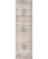 Closeout! Km Home 3563/0023/Bone Cantu Ivory/ Cream 2'2" x 7'7" Runner Rug