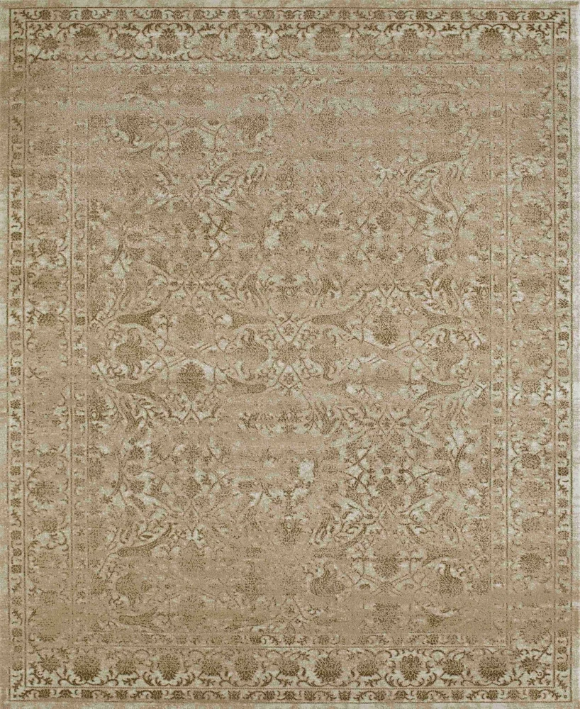Closeout! Km Home 3564/0021/Bone Cantu Ivory/ Cream 5'3" x 7'3" Area Rug