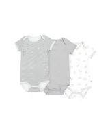 Gertex Snugabye Dream Baby Boys and Girls Short Sleeve Bodysuit 3 pack in Giftbox