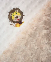 Lil' Cub Hub Minky Baby Boy Girl Blanket With Embroidered Lion