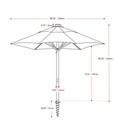 CorLiving 7.5ft Orange Beach/Patio Umbrella