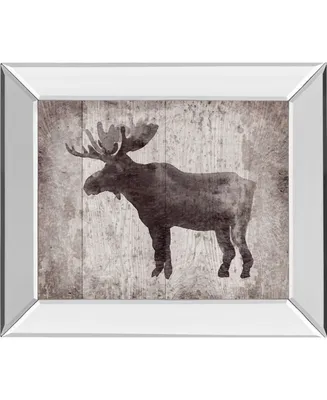 Classy Art Wildness Iv-Timber by Sandra Jacobs Mirror Framed Elk Print Wall Art - 22" x 26"