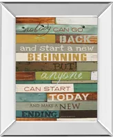 Classy Art Make A New Ending by Marla Rae Motivational Mirror Framed Print Wall Art - 22" x 26"