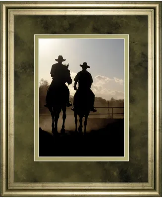 Classy Art Cavaliers Cowboys by Yann Siwiak Framed Print Wall Art - 34" x 40"
