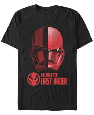 Star Wars Men's Rise Of Skywalker First Order Allegiance Sith Trooper Helmet Short Sleeve T-Shirt