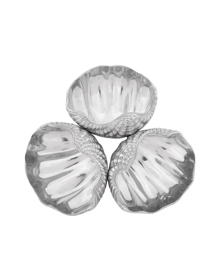 Arthur Court Designs Aluminum Clam Shell 3-Bowls Server