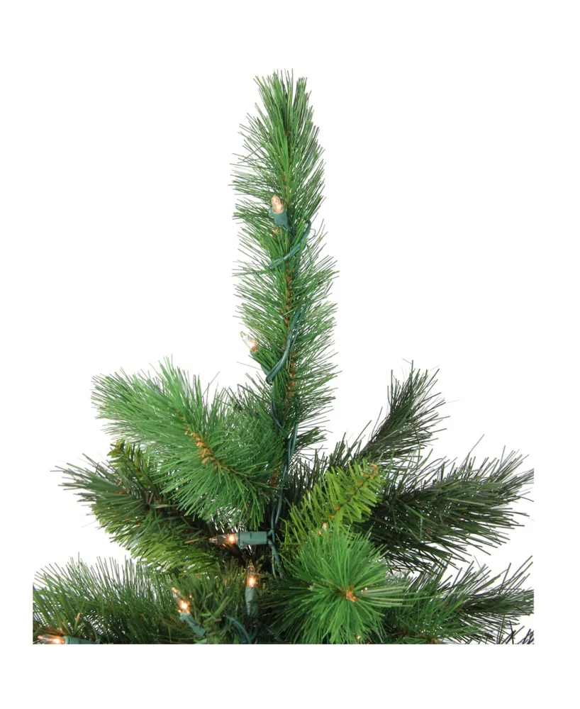 Northlight 36" New Carolina Spruce Artificial Christmas Tree in Burlap Base - Clear Lights