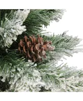 Northlight 6' Flocked Angel Pine Artificial Christmas Tree - Unlit