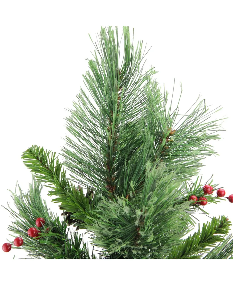 Northlight 24" Mixed Cashmere Berry Pine Artificial Christmas Tree - Unlit