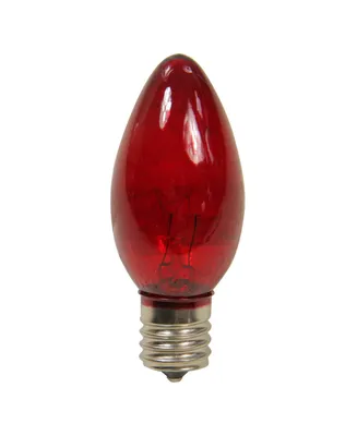 Northlight Pack of 25 Transparent Red C9 Christmas Replacement Bulbs