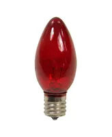 Northlight Pack of 25 Transparent Red C9 Christmas Replacement Bulbs