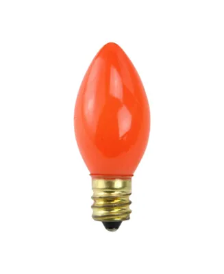 Northlight Pack of 25 Incandescent C7 Opaque Orange Christmas Replacement Bulbs