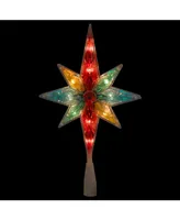 Northlight 10.75" Multi-Color Faceted Star of Bethlehem Christmas Tree Topper - Clear Lights