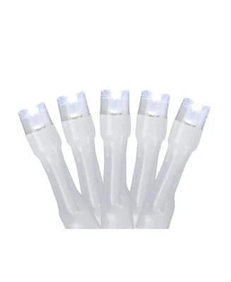 Northlight Set of 20 Battery Operated Pure White Led Wide Angle Christmas Lights - White Wire