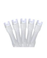 Northlight Set of 20 Battery Operated Pure White Led Wide Angle Christmas Lights - White Wire