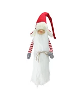 Northlight 24" Traditional Christmas Slim Santa Gnome with White Fur Suit and Red Hat