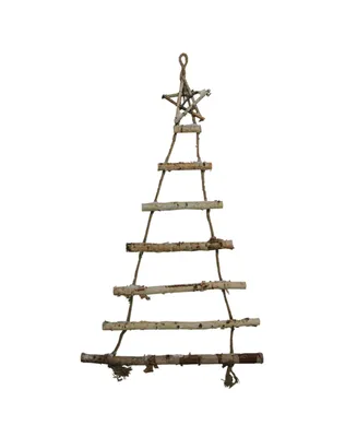 Northlight 48" Natural 7-Tier Wall Hanging Twig Tree with Star Christmas Decoration