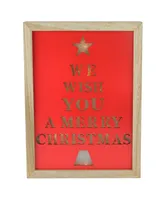 Northlight 11.75" We Wish You a Merry Christmas Led Battery Operated Wall Decoration