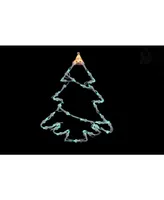 Northlight 15" Lighted Tree Christmas Double Sided Window Silhouette Decoration