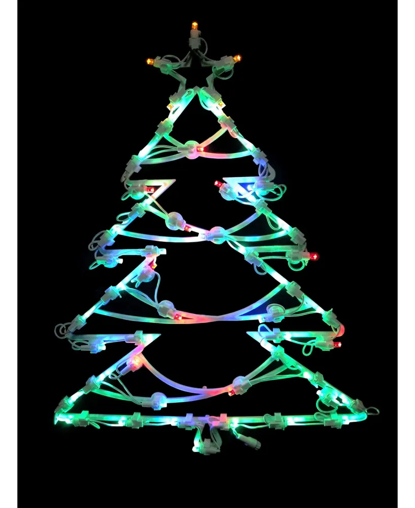 Northlight 15.5" Led Lighted Tree Double Sided Christmas Window Silhouette Decoration