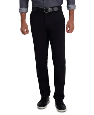 Haggar Men's Slim-Fit Motion Khaki Straight Flex Waistband Casual Pants