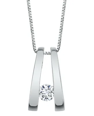 Diamond (1/5 ct. t.w.) Twizzler Pendant in 14k White Gold or Yellow Gold