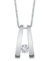 Diamond (1/5 ct. t.w.) Twizzler Pendant in 14k White Gold or Yellow Gold