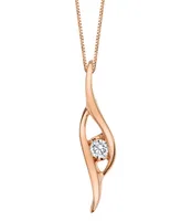 Diamond (1/8 ct. t.w.) Pendant 14k White, Yellow or Rose Gold