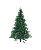 Northlight 6.5' Pre-Lit Led Instant-Connect Noble Fir Artificial Christmas Tree - Dual Lights