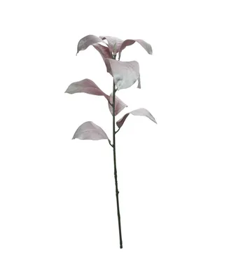 Northlight 32" Blush Pink Velvet Magnolia Leaf Christmas Spray