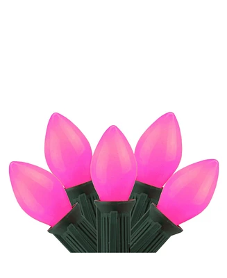 Northlight Set of 25 Opaque Pink C9 Christmas Lights