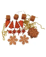 Northlight 125ct Burnt Orange Shatterproof 4-Finish Christmas Ornaments