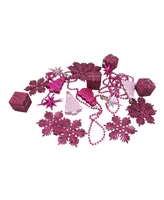 Northlight 125ct Bubblegum Pink Shatterproof 4-Finish Christmas Ornaments