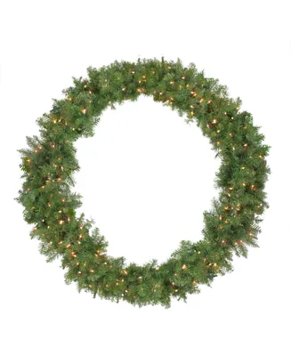Northlight 24 Pre-Lit Snow White Artificial Christmas Wreath - Clear Lights