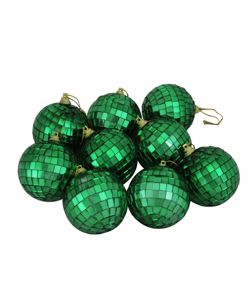 9ct. 2.5 Shiny & Matte Black Glass Ball Ornaments