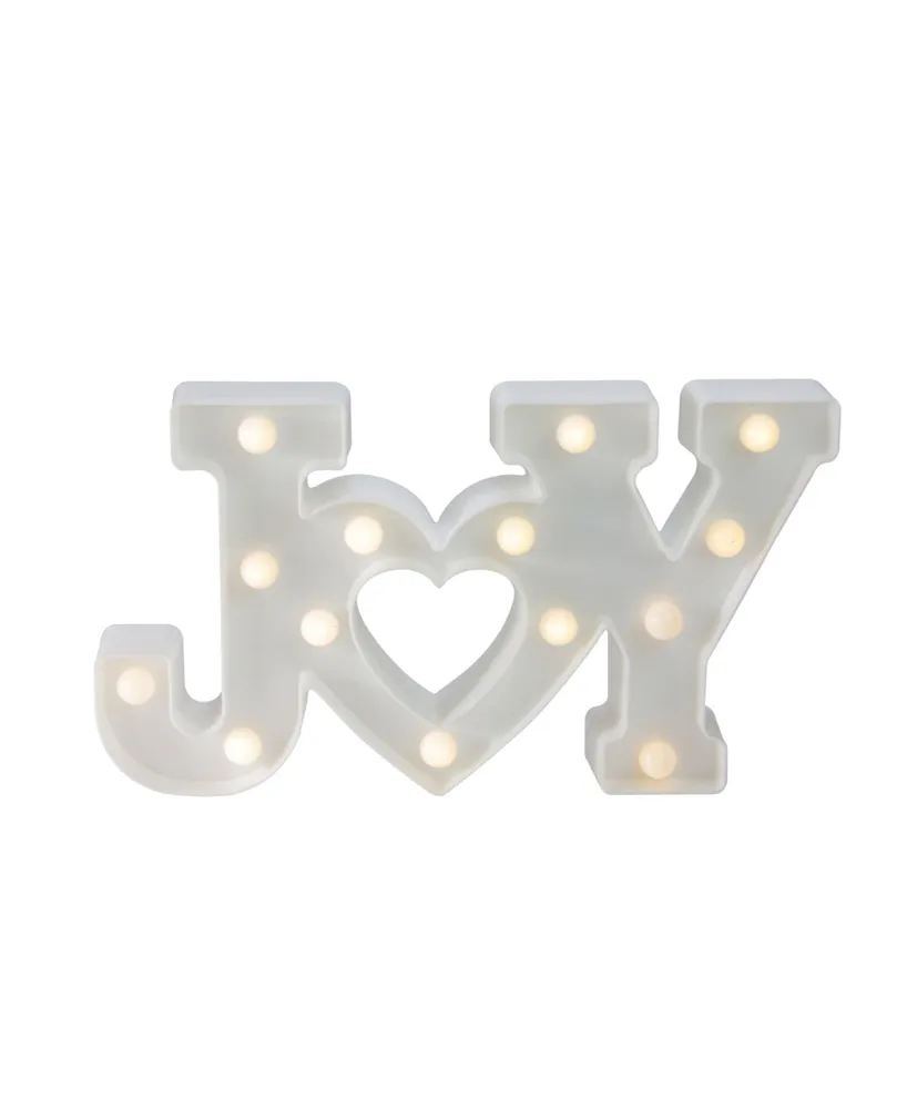 Northlight 12.75" Battery Operated Led Lighted "Joy" Christmas Marquee Sign