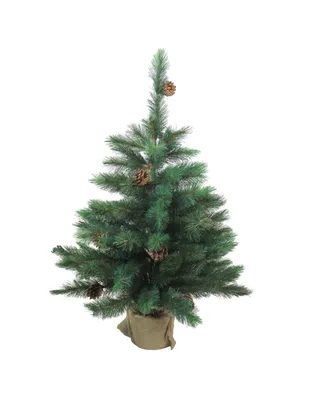 Northlight 3' Royal Oregon Pine Artificial Christmas Tree in Burlap Base - Unlit