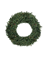 Northlight 60" Pre-Lit Commercial Canadian Pine Artificial Christmas Wreath - Multi Lights