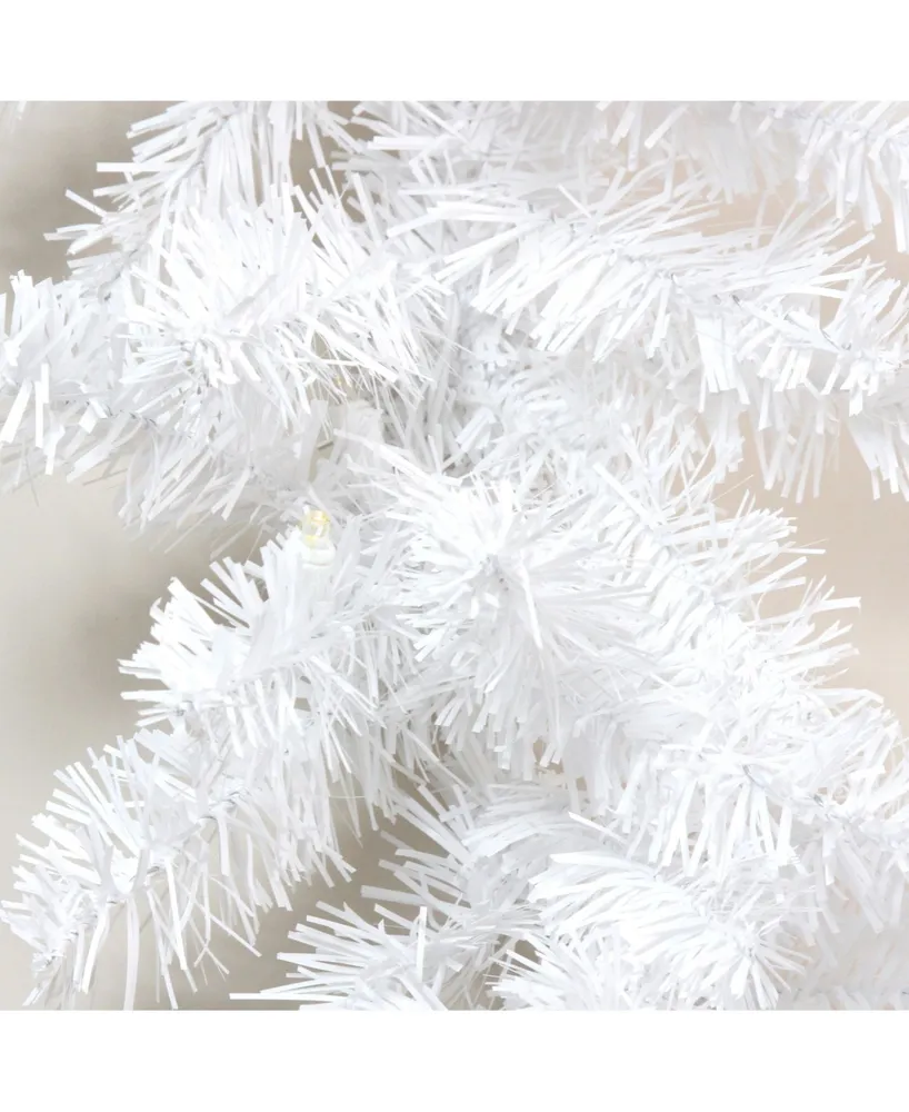 Northlight 9' Pre-Lit Led White Pine Artificial Christmas Garland - Clear Lights