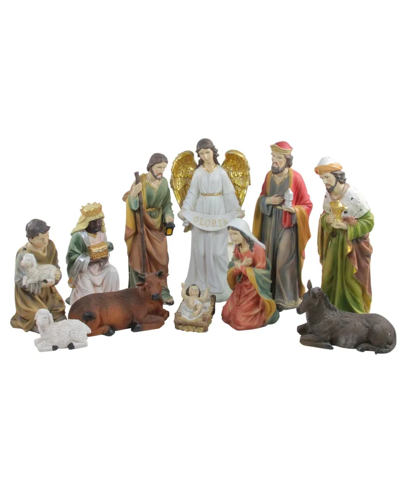 Northlight 11-Pc. Traditional Religious Christmas Nativity Set with Removable Baby Jesus 19.5"