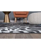 Main Street Rugs Montane Mon108 Gray 7'10" x 10'2" Area Rug