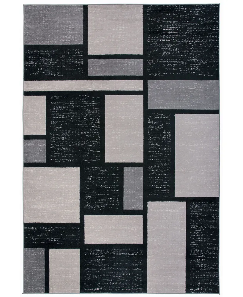 Main Street Rugs Alba Alb308 Gray 5'3" x 7'3" Area Rug