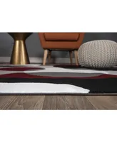 Main Street Rugs Montane Mon100 Burgundy 2' x 7'2" Runner Rug