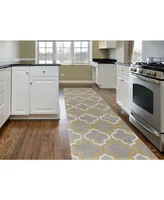 Main Street Rugs Haven Hav9101 Gray/Yellow 2' x 7'2" Runner Rug