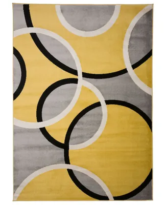 Main Street Rugs Alba Alb368 Yellow 7'10" x 10'2" Area Rug