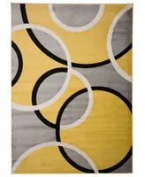 Main Street Rugs Alba Alb368 Yellow 7'10" x 10'2" Area Rug